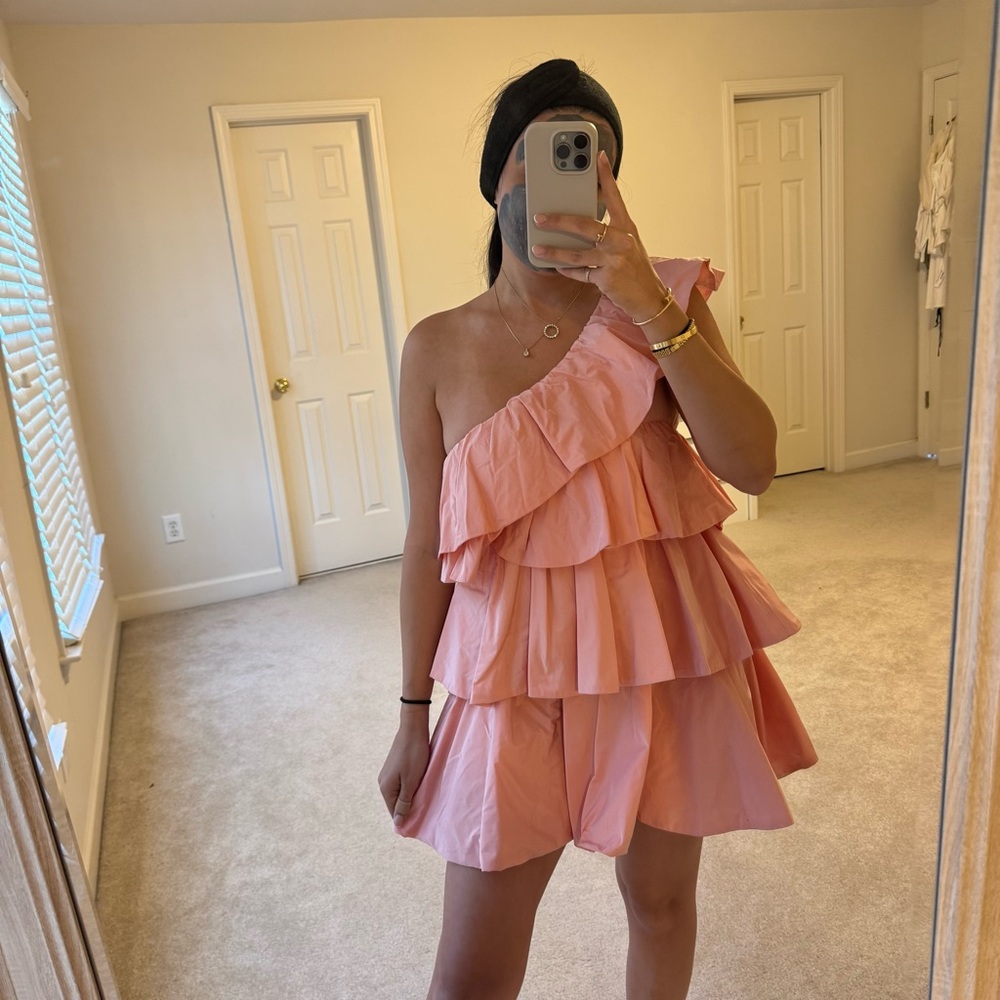 Zara PINK RUFFLE DRESS - Picture 15 of 15